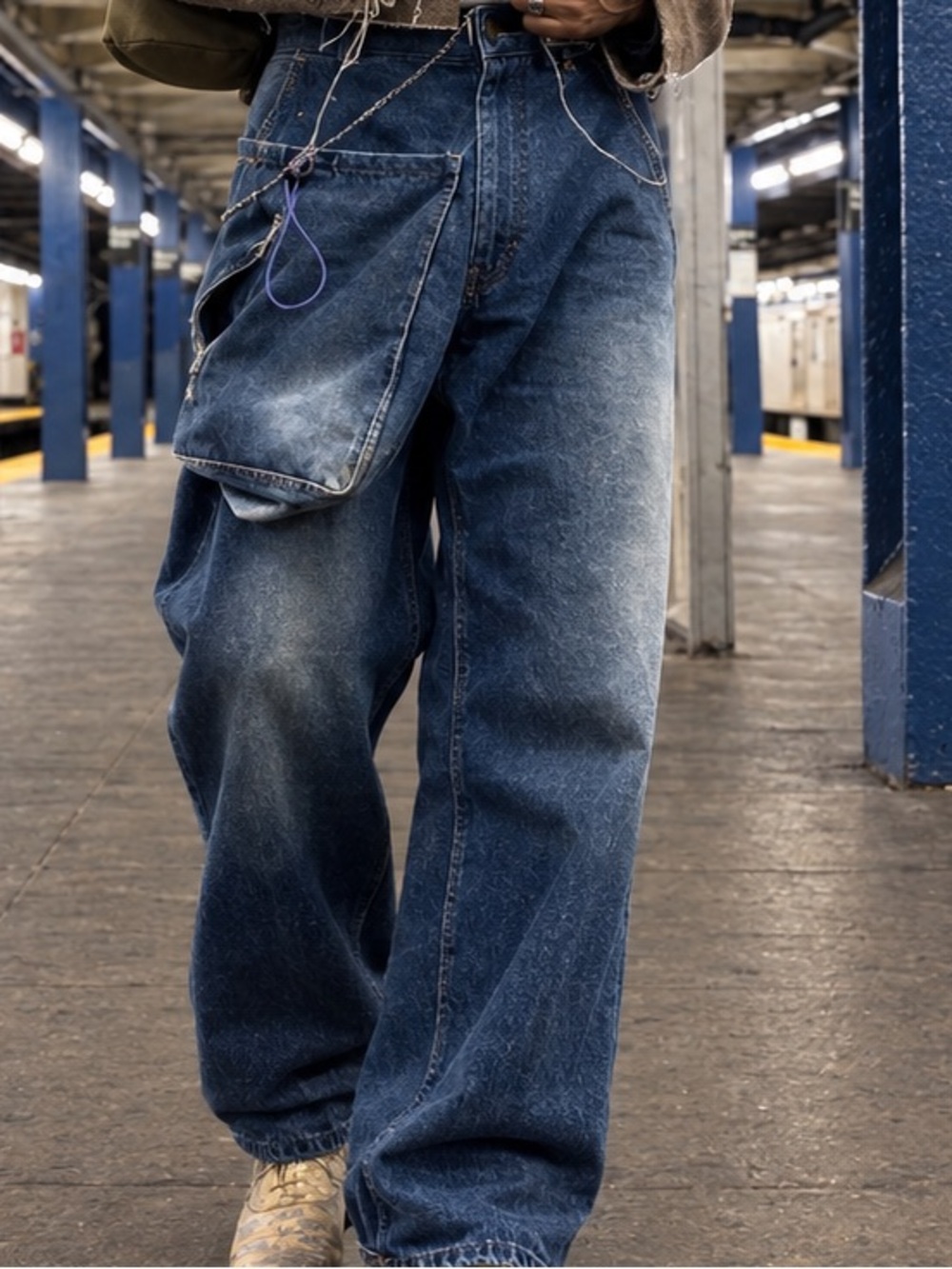 Fried Rice NYC Unisex Denim Kimono Trouser